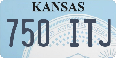 KS license plate 750ITJ