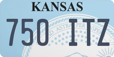 KS license plate 750ITZ