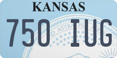 KS license plate 750IUG