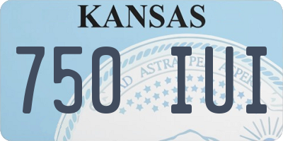 KS license plate 750IUI