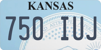 KS license plate 750IUJ