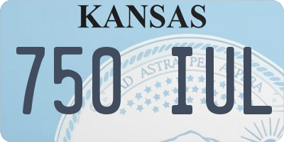 KS license plate 750IUL