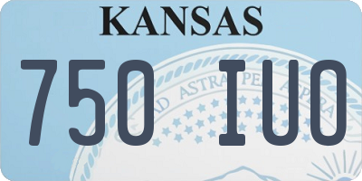 KS license plate 750IUO