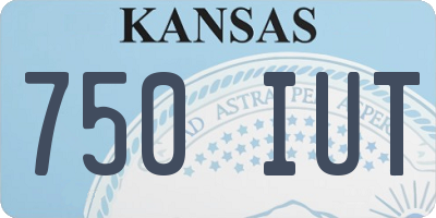 KS license plate 750IUT