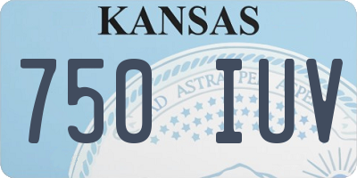 KS license plate 750IUV