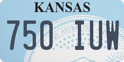 KS license plate 750IUW