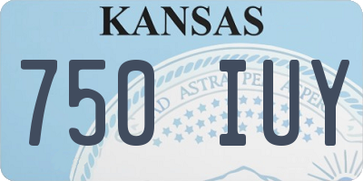 KS license plate 750IUY