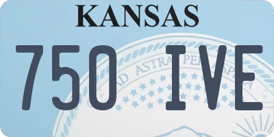 KS license plate 750IVE