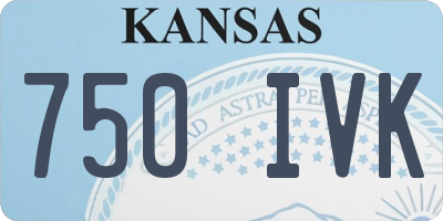 KS license plate 750IVK