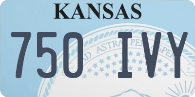 KS license plate 750IVY