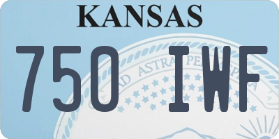 KS license plate 750IWF