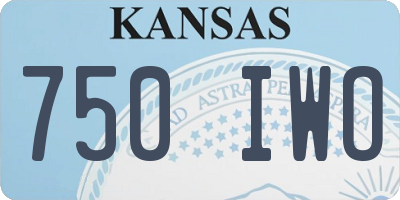 KS license plate 750IWO