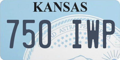 KS license plate 750IWP