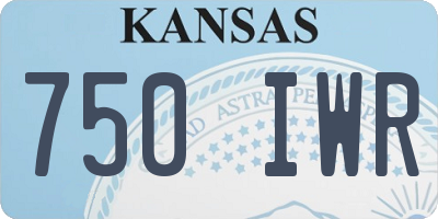 KS license plate 750IWR