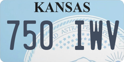 KS license plate 750IWV