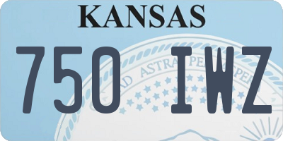 KS license plate 750IWZ