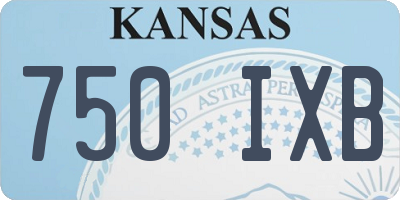 KS license plate 750IXB