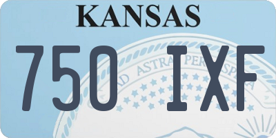 KS license plate 750IXF