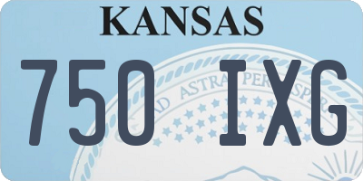 KS license plate 750IXG