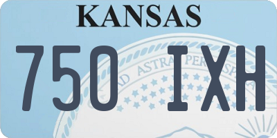 KS license plate 750IXH