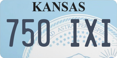 KS license plate 750IXI