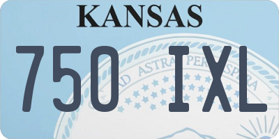 KS license plate 750IXL