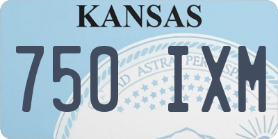 KS license plate 750IXM