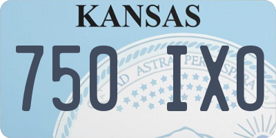 KS license plate 750IXO
