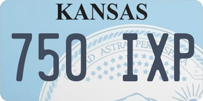 KS license plate 750IXP