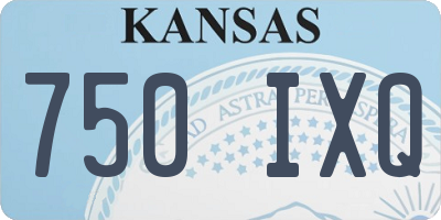 KS license plate 750IXQ