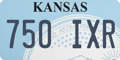 KS license plate 750IXR