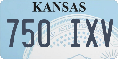 KS license plate 750IXV