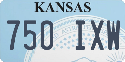 KS license plate 750IXW