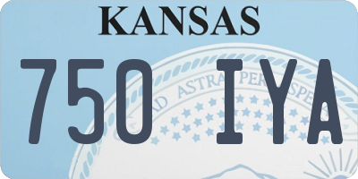 KS license plate 750IYA