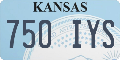 KS license plate 750IYS