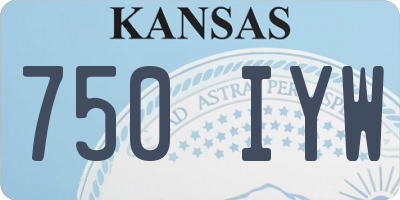 KS license plate 750IYW