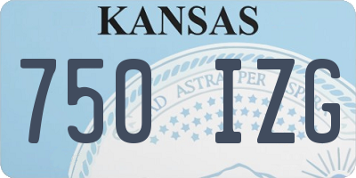 KS license plate 750IZG