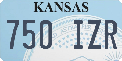 KS license plate 750IZR