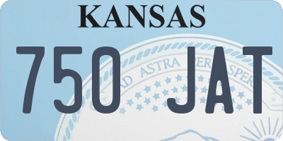 KS license plate 750JAT