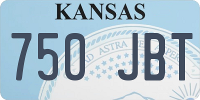 KS license plate 750JBT