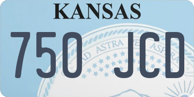 KS license plate 750JCD