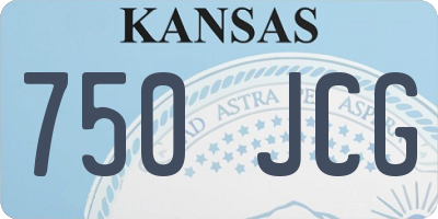 KS license plate 750JCG