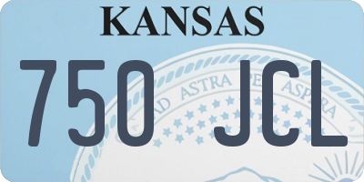 KS license plate 750JCL