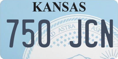 KS license plate 750JCN