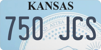 KS license plate 750JCS