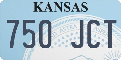 KS license plate 750JCT