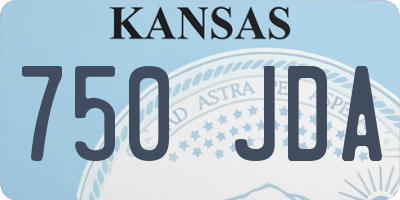 KS license plate 750JDA