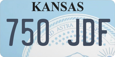 KS license plate 750JDF