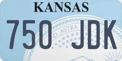 KS license plate 750JDK