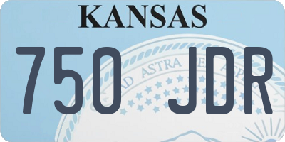 KS license plate 750JDR